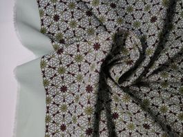 Baumwolle leicht fürs Hemd 1.50x1.50m soft mint Ornament