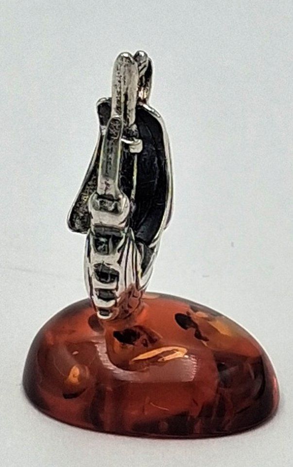 Statuette: Silber Schiff mit Bernsteinsockel Vitrinenobjekt Bernstein – Nuovo e nell'imballaggio originale da Heiligkreuzsteinach venduto da schmucktime 2