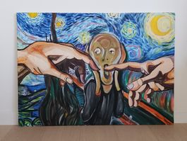 Kunstwerk Acryl auf Leinwand Motiv Mix neuwertig