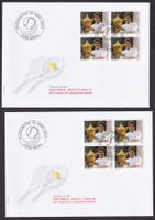 SCHWEIZ 2007, "Roger Federer", 4-Block auf 2 FDC