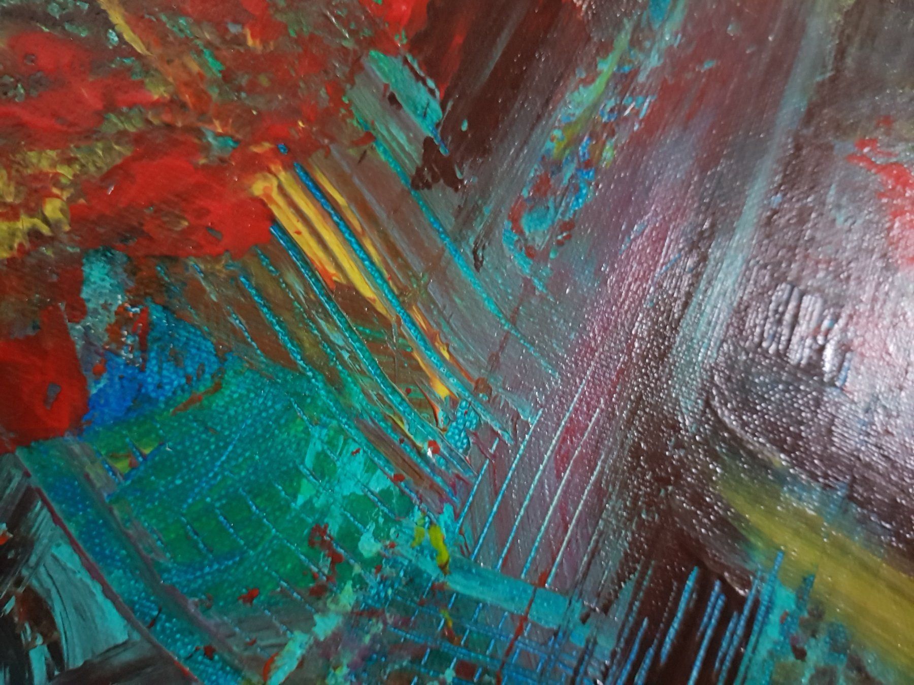 Dipinti: Painting: "Chaotic Synthesis", 40 x 60 cm canvas frame – Nuovo e nell'imballaggio originale da Turbenthal venduto da viw_48fr 2