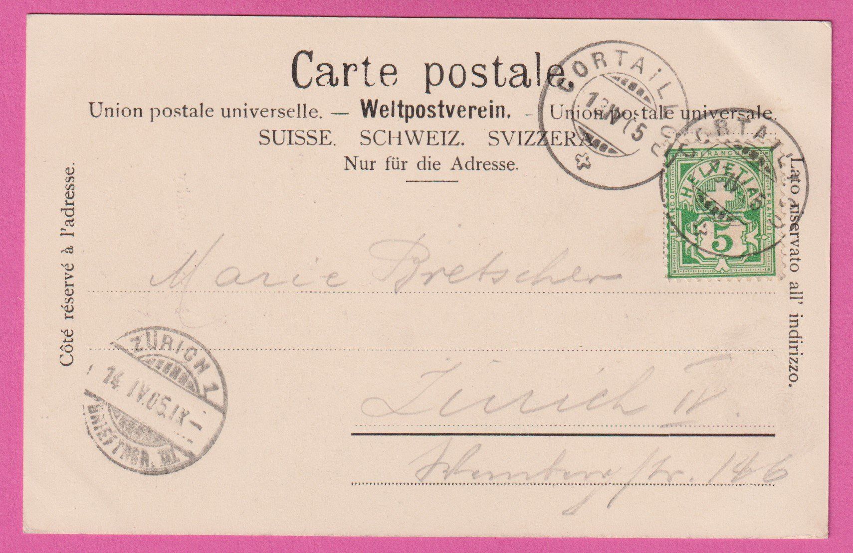 Ansichtskarten: Le Château de Boudry gel 1905 belebt – Gebraucht aus Einsiedeln von dillie 1