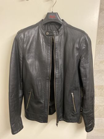 43) Selected Homme Goat Leather Jacket size:small slim fit