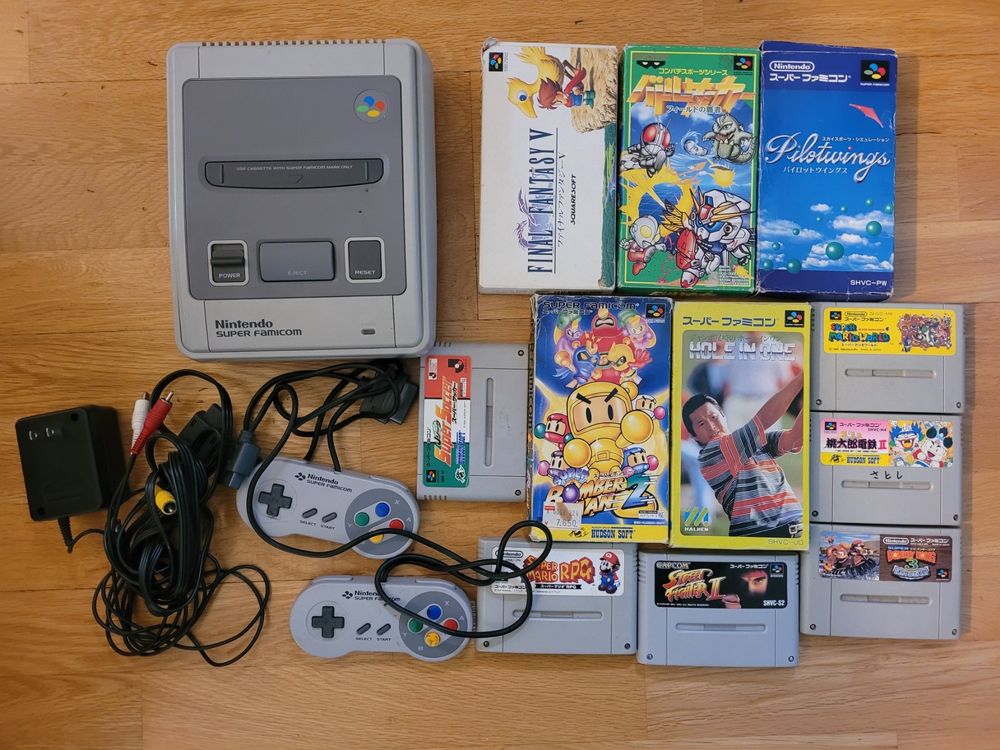 Nintendo Giochi: Super Famicom Konsole SNES mit vielen Games OVP – Usato da Münchenstein venduto da danytlaw