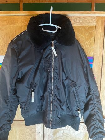 Alpha Industries Bomberjacke schwarz mit Pelzkragen