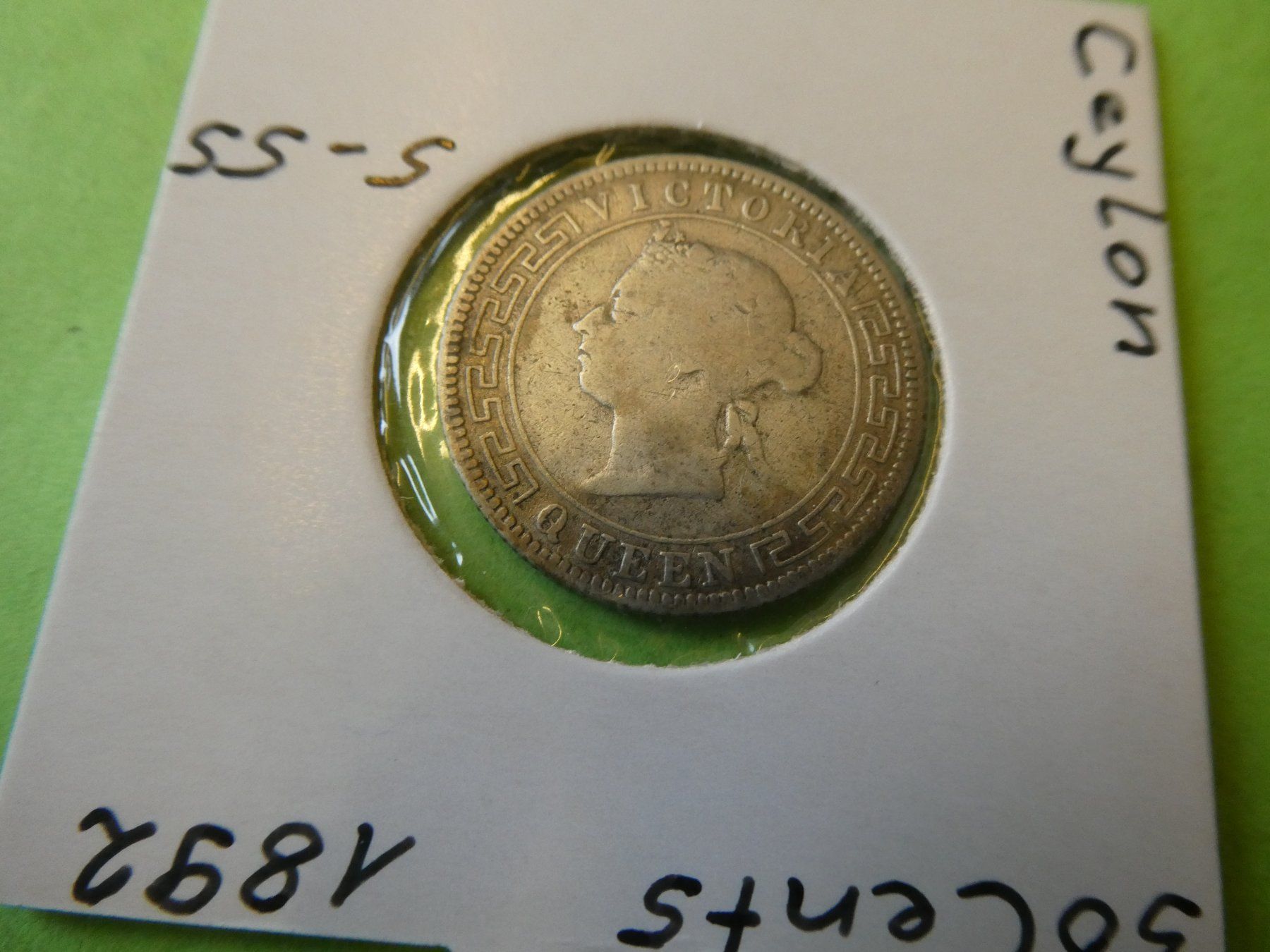 Tutti le monete: Ceylon 1892, 50 Cents    Silber – Usato da Hinterforst venduto da Rohusri