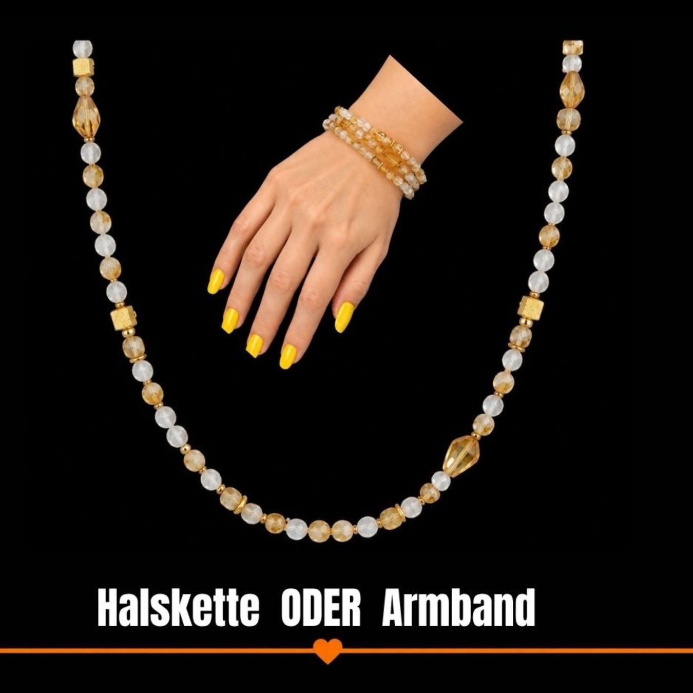 Catenine: 2in1 Citrin Halskette ODER Armband   Emarra – Nuovo e nell'imballaggio originale da Gossau SG venduto da Seravi1988 2