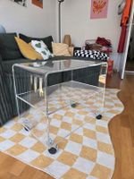 Johann Jakob Vintage rolling table 80s / Plexiglas Rolltisch