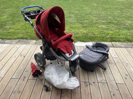 Teutonia Kinderwagen mit Babyschale und Zubehör