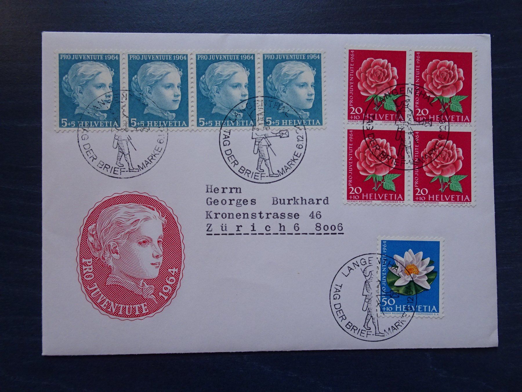 Alle Briefmarken: Pro Juventute FDC 1964 – Gebraucht aus Aadorf von Chnorli-Furz