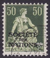 Dienstmarke SDN SBK-Nr. 9 (Helvetia 1922) gestempelt