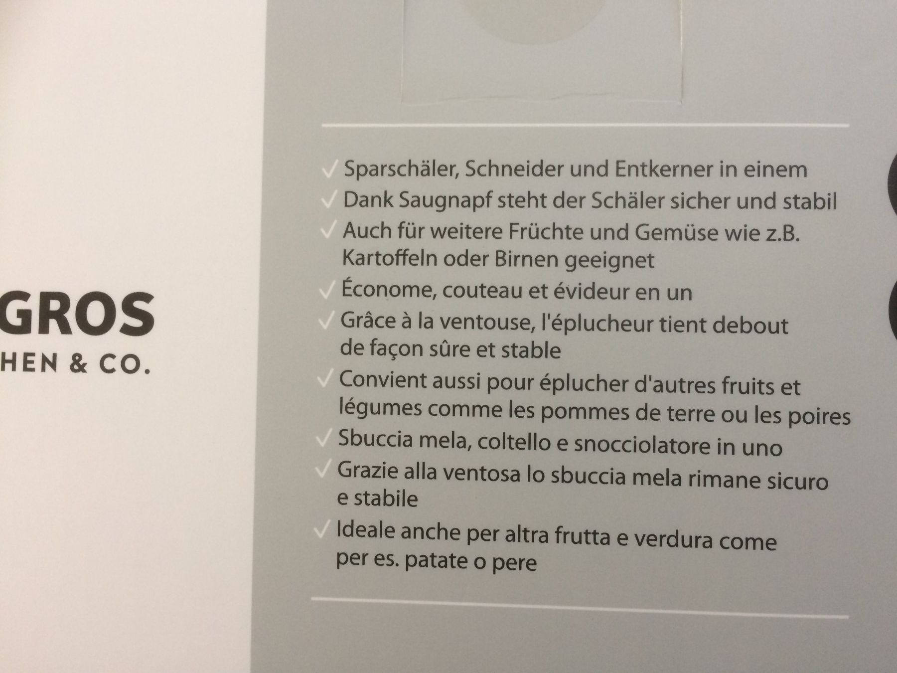 Migros Küchengeräte: Apfelschäler - éplucheur de pommes - Migros Kitchen & Co – Gebraucht aus Fribourg von wer_6mn7 1