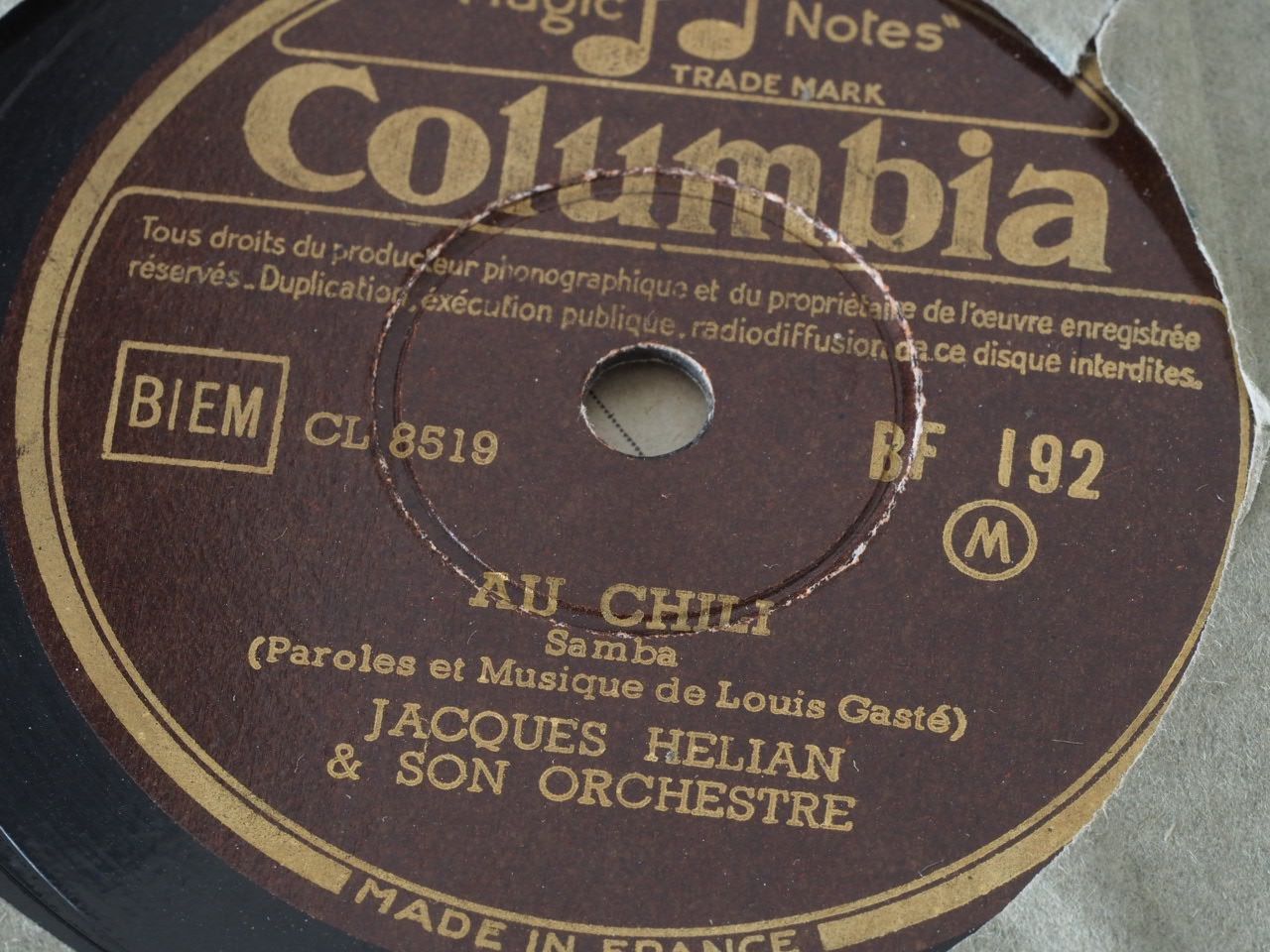 Schallplatten: DISQUES 78 TOURS – Gebraucht aus Lausanne von Leag 3