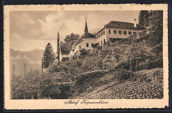 Ansichtskarten: Altdorf, Blick auf das Kapuzinerkloster – Gebraucht aus Berlin von bartko-reher