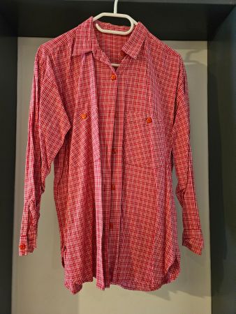 Neuw. Bluse langarm - rot/weiss kariert - Gr. M