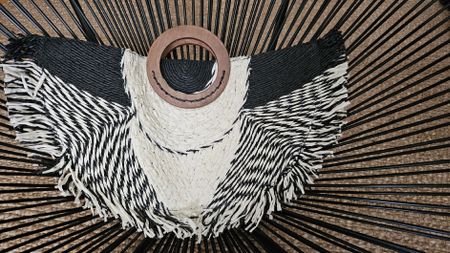 Tasche Zara Korbtasche mit Holzgriff 
