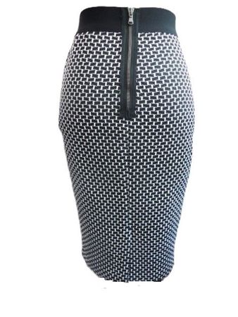 Gr. 36 toller Bleistiftrock Blickfang breiter Zipper hinten