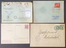 DEUTSCHLAND: 4 Poststücke aus 1900–1950