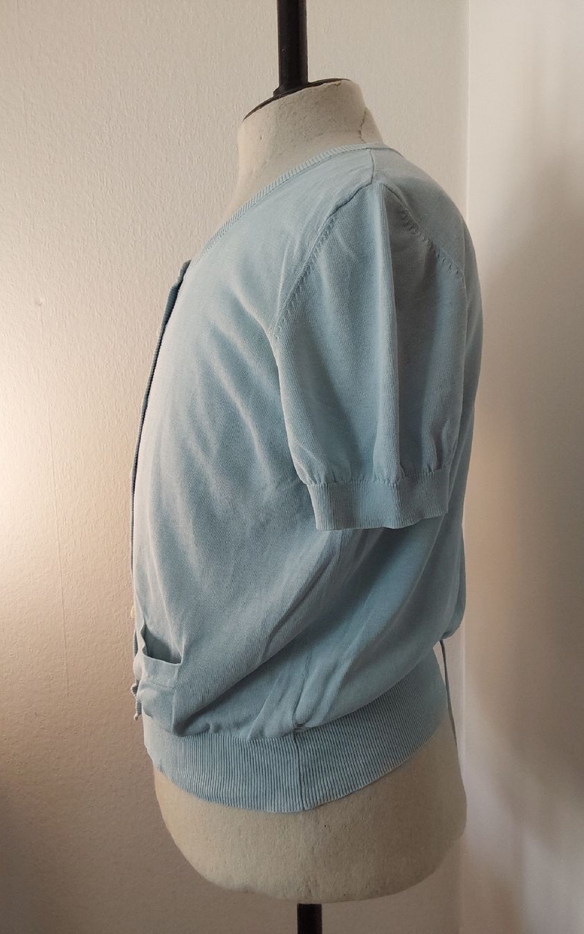 Akris Giacche: Strickjacke AKRIS punto 38 hellblau Baumwolle – Usato da Köniz venduto da scopello12 3