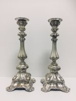 Antique Hanau Silver Candlesticks ~30cm 727g 19th Century