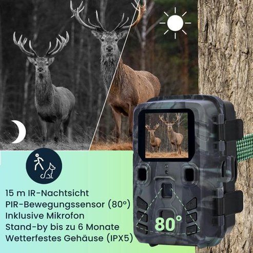 Fotocamera: Kompakte Wildkamera, Full HD, PIR-Sensor – Nuovo (secondo la descrizione) da Horn venduto da toromungo 4
