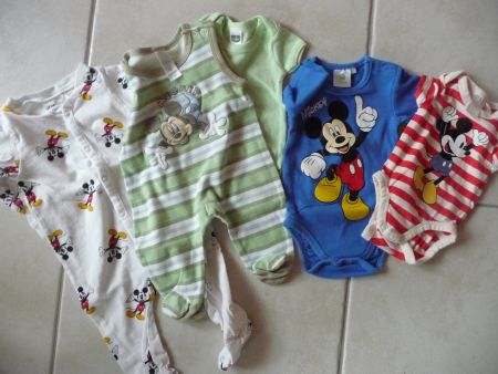 Micky Maus Baby Kleider Set, Grösse 50-62 Top Zustand!