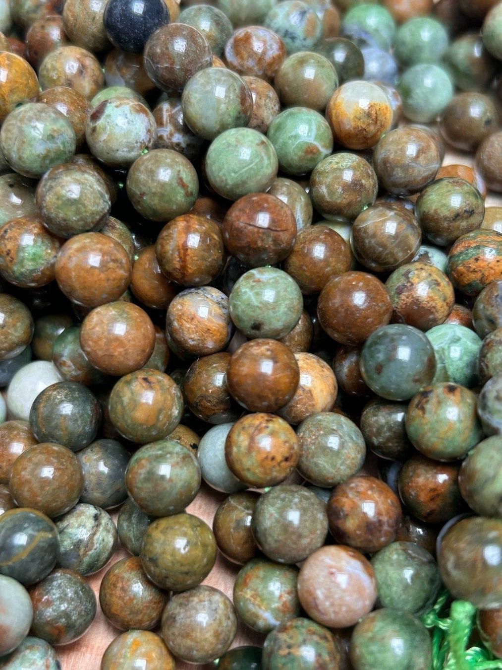 Minerali & Pietre curative: Aktion!!! Strang echte green opalite Kugeln 8 mm – Nuovo (secondo la descrizione) da Niederrohrdorf venduto da Ytobi 4