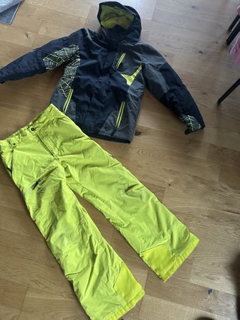 Spyder Skianzug Set grau gelb Grösse 16 gebraucht