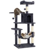 Kratzbaum Katzenbaum 138cm Hängematte Höhle 2 Plattformen