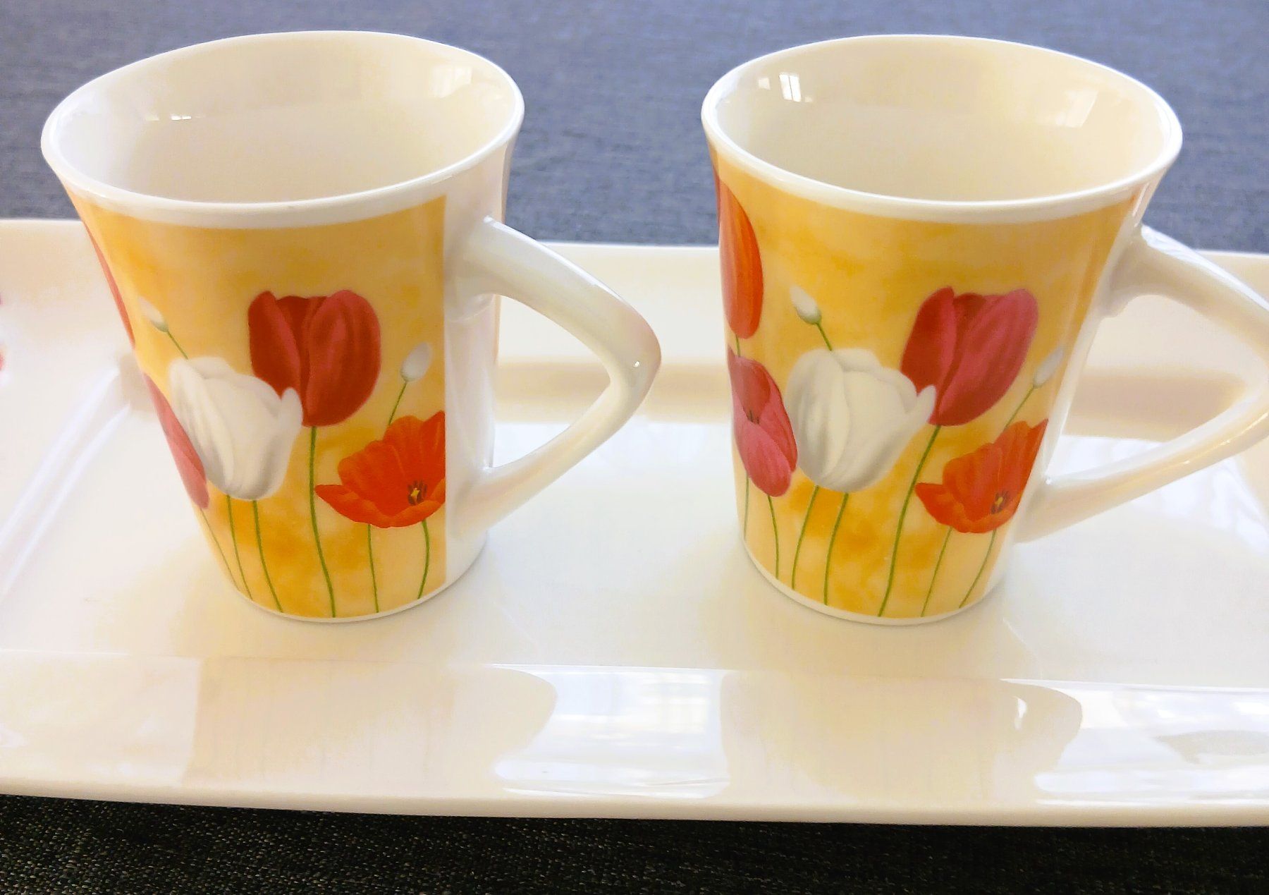 Tazze: Espresso-Tassen Duo Tazzine mit passendem Tablett – Usato da Flawil venduto da Lakota22 1