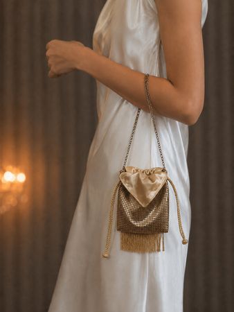 Vintage Handtasche Gold Marke Fischeilan