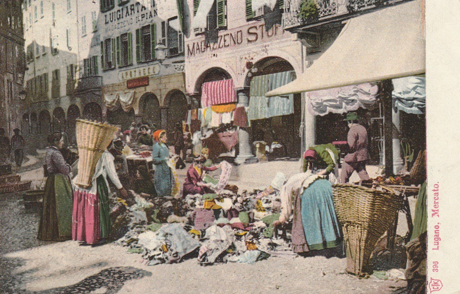 Cartoline postali: Lugano Mercato – Usato da Rorschacherberg venduto da fratovi2