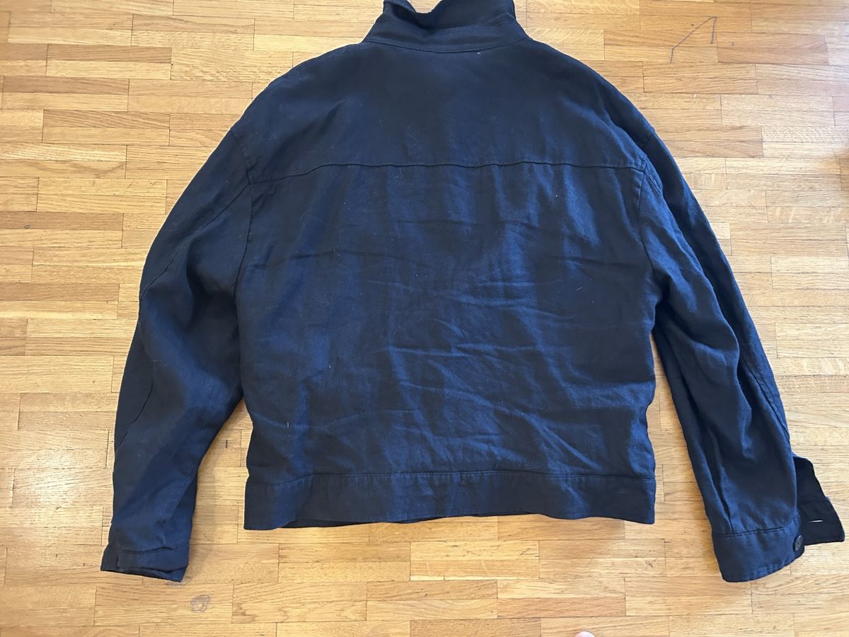 Zara Jacken: Zara, blouson en lin doublé, noir, taille l – Gebraucht aus Lausanne von lavirgule 2
