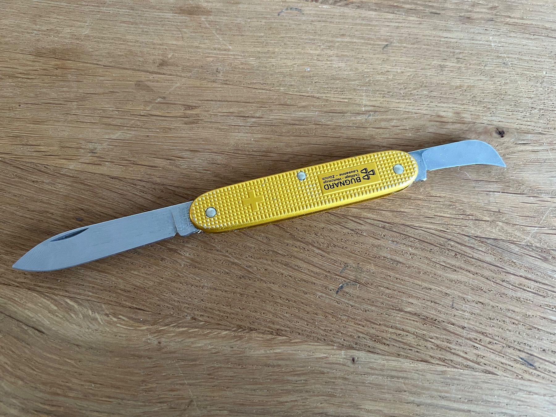 Victorinox Coltelli tascabile: Victorinox Alox Old Cross Sackmesser Bugnard gold – Usato da Frauenfeld venduto da lona05 4