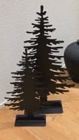 2Tannenbäume Metall schwarz,Top Zustand!