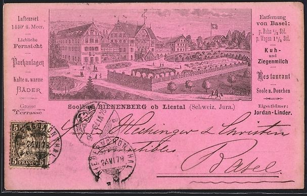 Ansichtskarten: Vorläufer-Lithographie Liestal /Schweiz – Gebraucht aus Berlin von bartko-reher