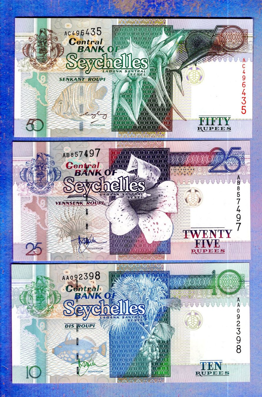 Banconote: Seychelles noten  3 stück UNC – Nuovo (secondo la descrizione) da Leibstadt venduto da baroc333