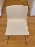 IKEA BERNHARD Lederstuhl, Chrom  3 creme, 3 grün