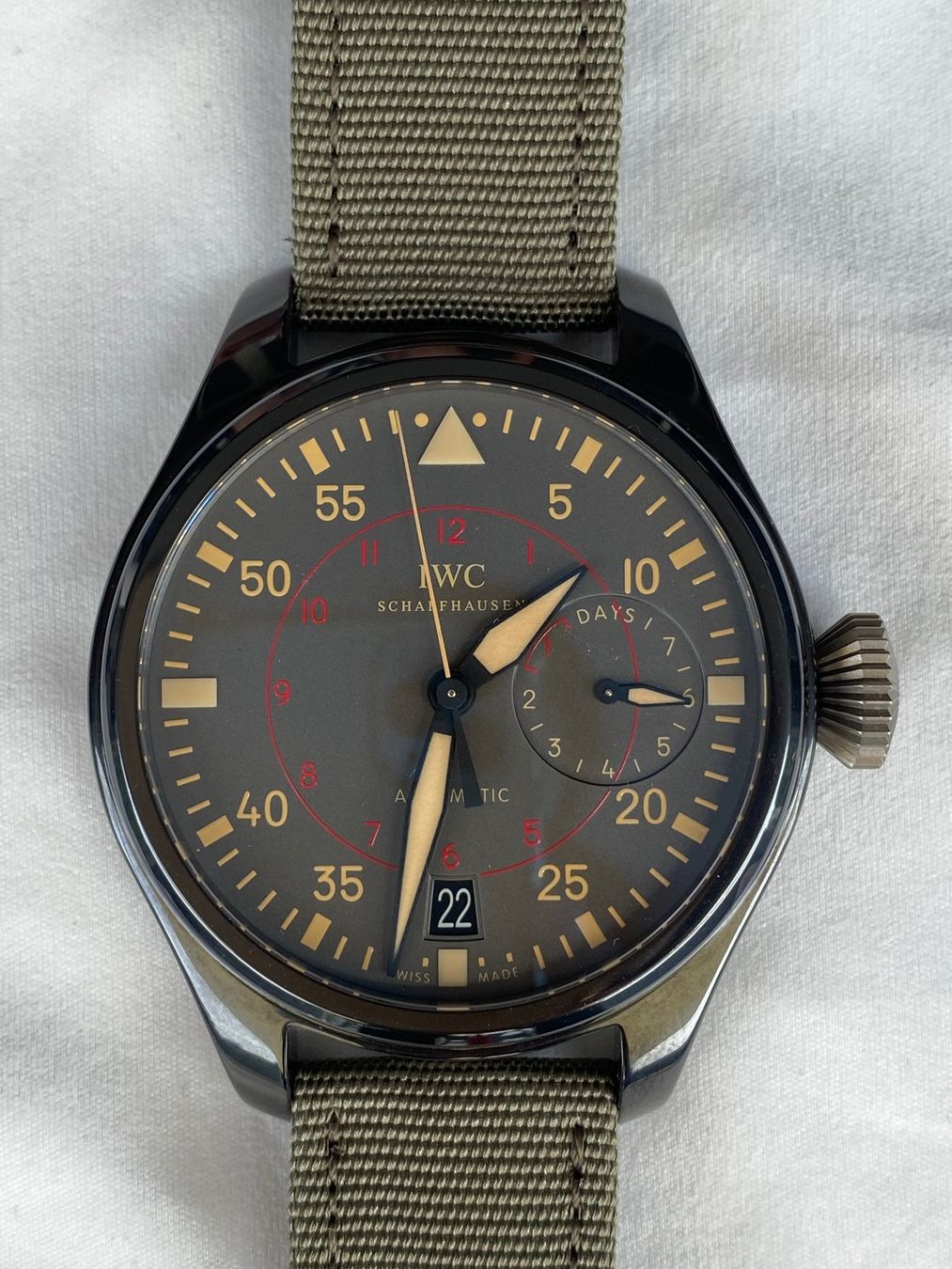 IWC Montres: IWC Big Pilot Top Gun Miramar Ref. 5019, Full set – D'occasion à Buchrain par uklahei