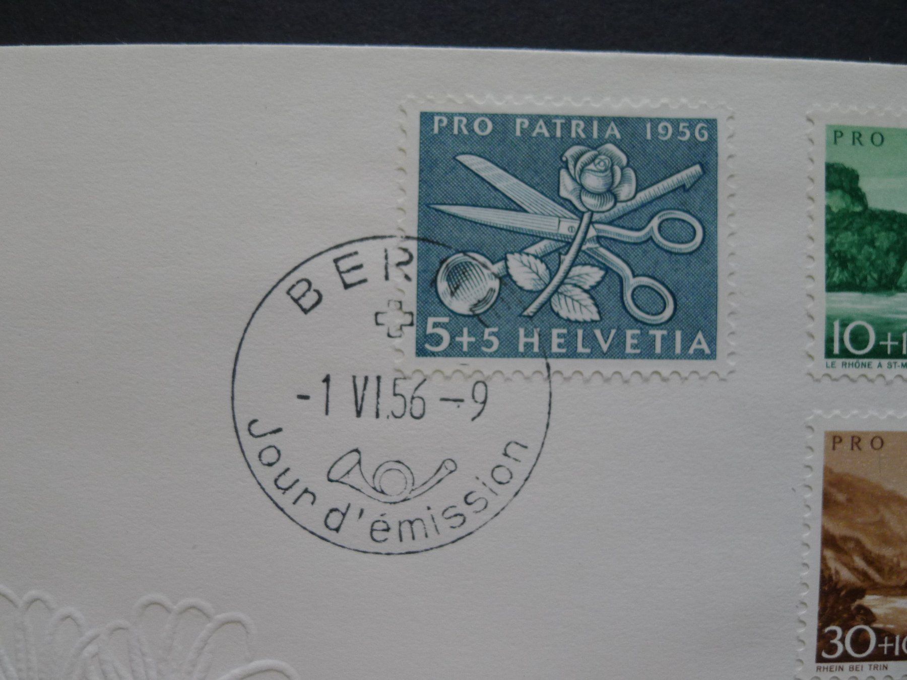 Tutti i francobolli: 1956 FDC Nr. B76-B80 BERNE – Usato da Dagmersellen venduto da wyss1982 1