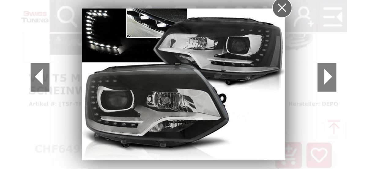 VW Fari: VW T5 Facelift 09-15 Scheinwerfer – Usato da Dürnten venduto da luschu3000 5