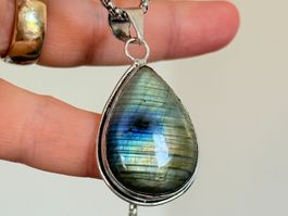 Pendentif Labradorite forme goutte neuf