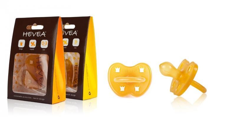 Succhiotti & catenelle porta ciuccio: Hevea ergonomischer Schnuller Krone 0-3 Monate rund – Nuovo e nell'imballaggio originale da Giffers venduto da Yesworld