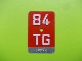 Velonummer / Fahrradnummer TG 84