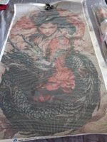 Diamantmalerei Bild Drachen mit Frau 50x90cm