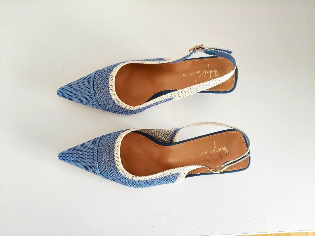 Scarpe da donna: Damen Sling-Sandalette, blau, Gr. 39 – Nuovo e nell'imballaggio originale da Dielsdorf venduto da SHOES_BY_SYLVI 1