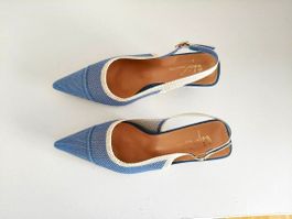 Neue Damen Sling-Sandalette, blau, Gr. 39