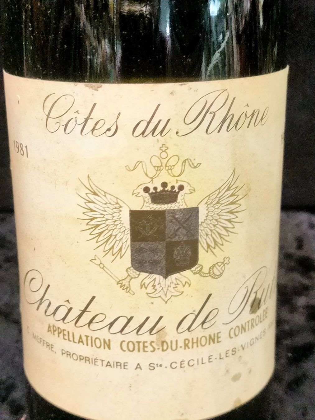 Vino: CÔTES DE RHÔNE CHÂTEAU DE RUTH 1981 – Nuovo (secondo la descrizione) da Genève venduto da Leboucheoreilles 4