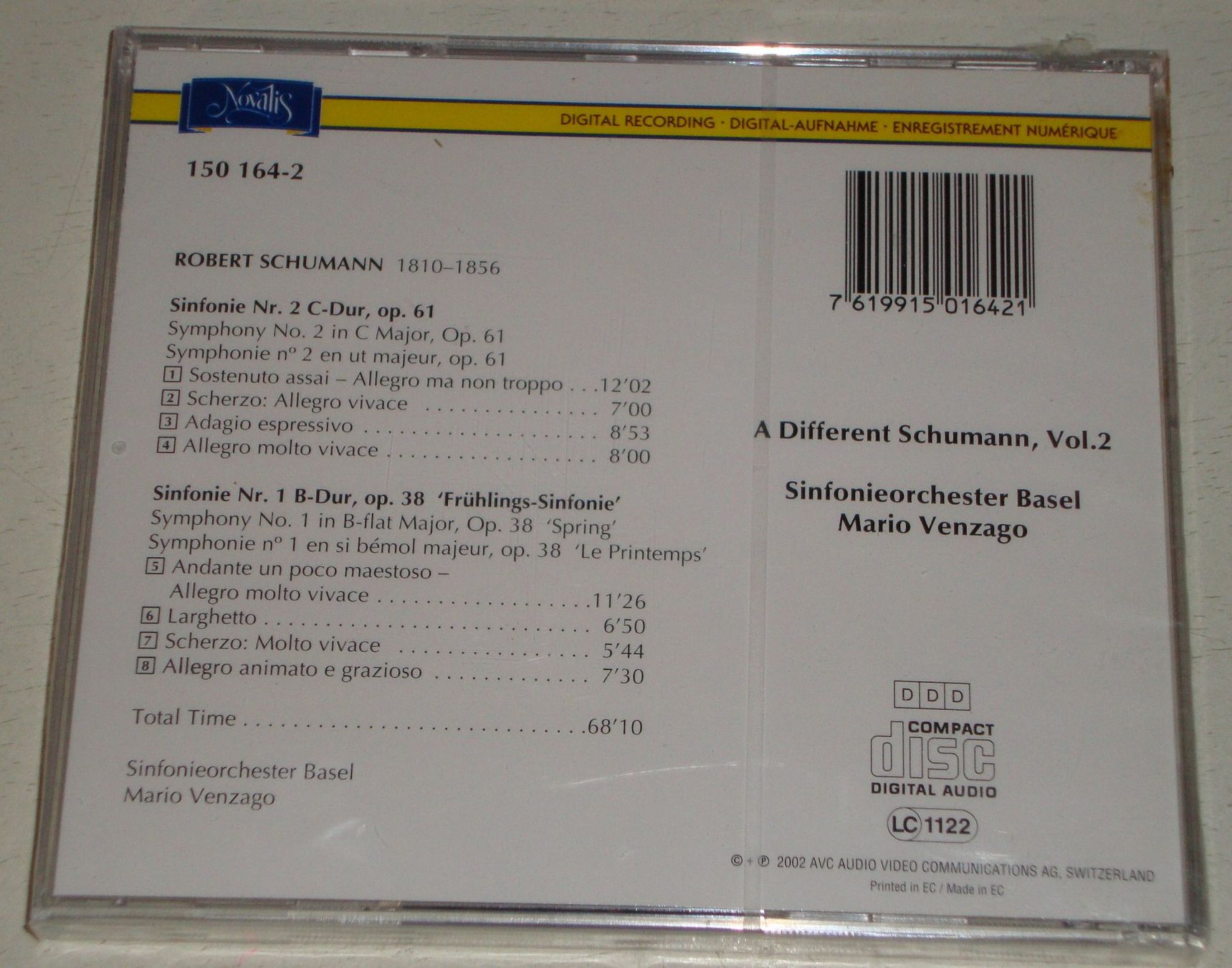 CD: Mario Venzago, Sinfonierorchester Basel - Robert Schumann – Usato da Unterbäch venduto da rubicon2012 1