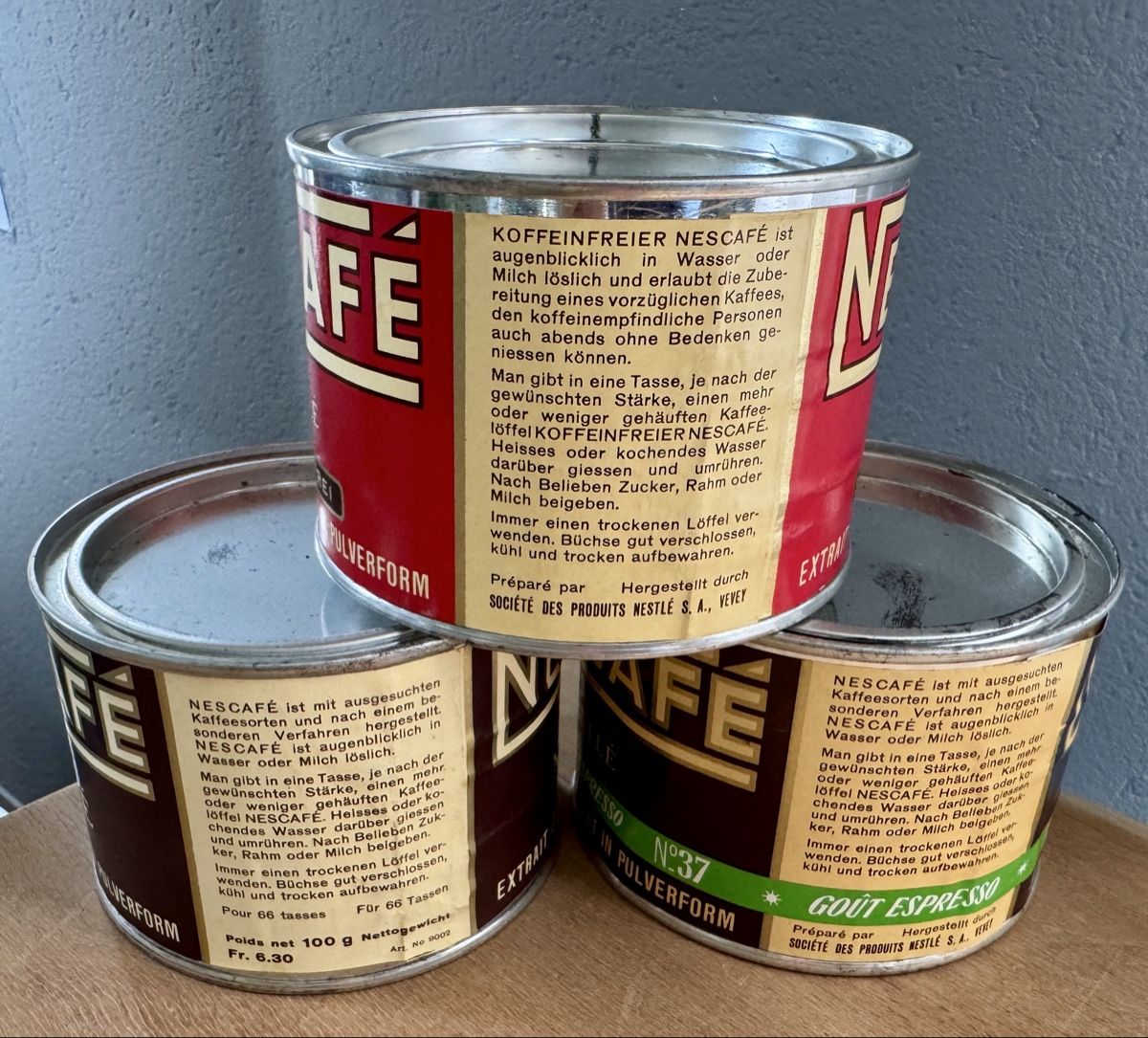 Barattoli: 3 x alte Nescafé Blechdose eventuell Dummy – Usato da Rothrist venduto da Luckywinner 2